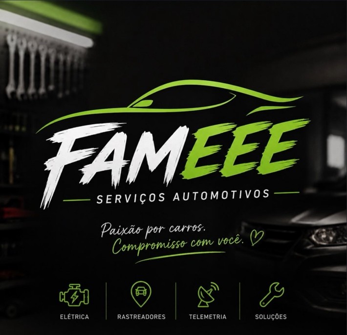 Identidade visual da FAMEEE Serviços Automotivos